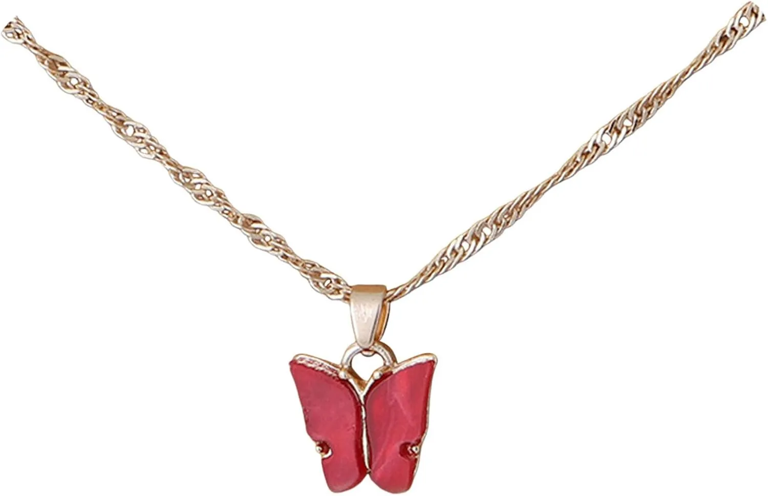 Sterling Silver Necklace for Women,Butterfly Adjustable Clavicle Chain Insect Necklace for Teen Gril Trendy Jewelry Gift