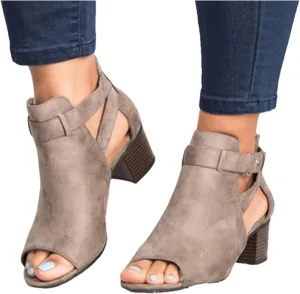 Strappy Sandals For Women,Chunky Block High Heels for Women,Open Toe Shoes Heels for Women Dressy Ankle Strap Sandals