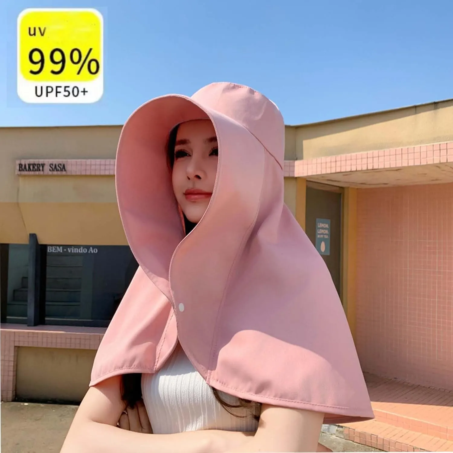 Sun Hats Women Sun Protection Wide Brim Shawl with Neck Flap Hiking Visor Hat Fishing Hat UV Protection Beach Hats