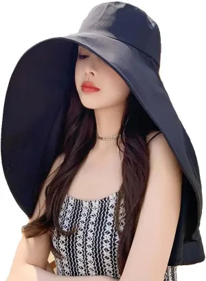 Sun Hats Women Sun Protection Wide Brim Shawl with Neck Flap Hiking Visor Hat Fishing Hat UV Protection Beach Hats