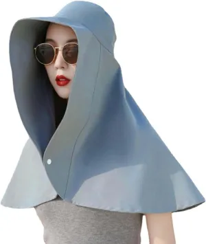 Sun Hats Women Sun Protection Wide Brim Shawl with Neck Flap Hiking Visor Hat Fishing Hat UV Protection Beach Hats