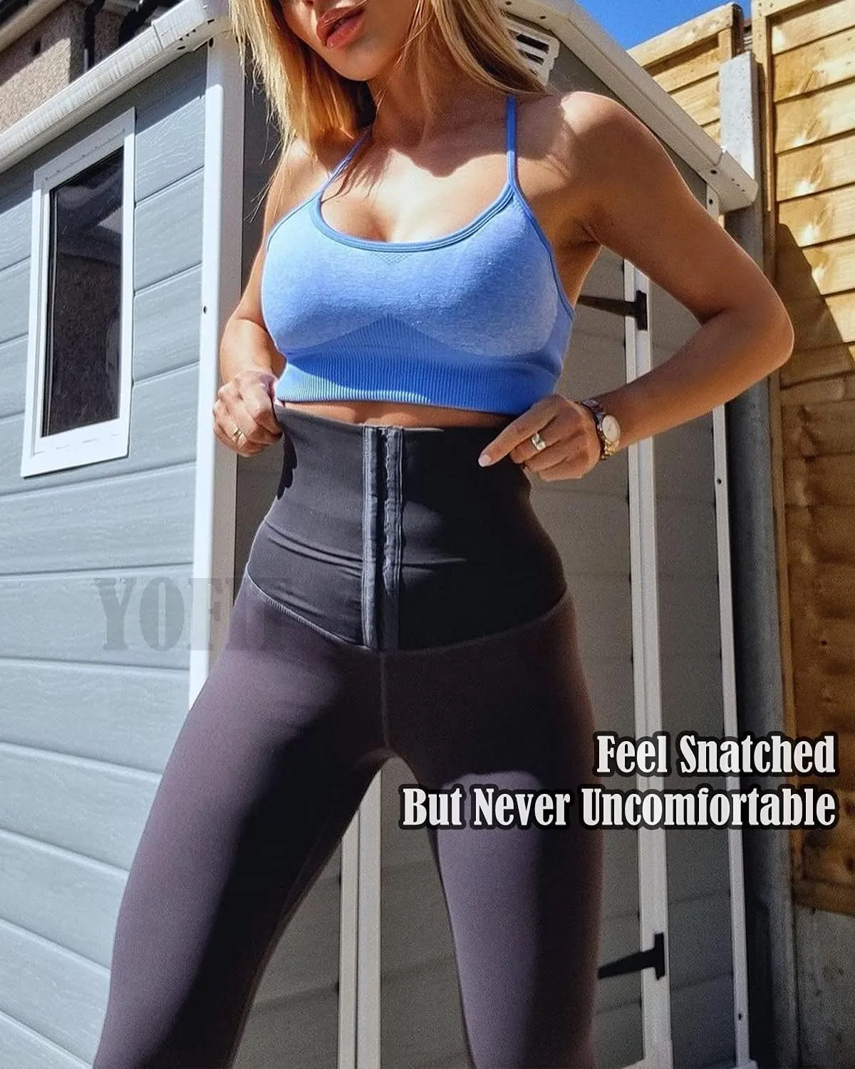 Super High Waist Corset Leggings for Women Shaper Leggings with Waist Trainer Compression Yoga Pants