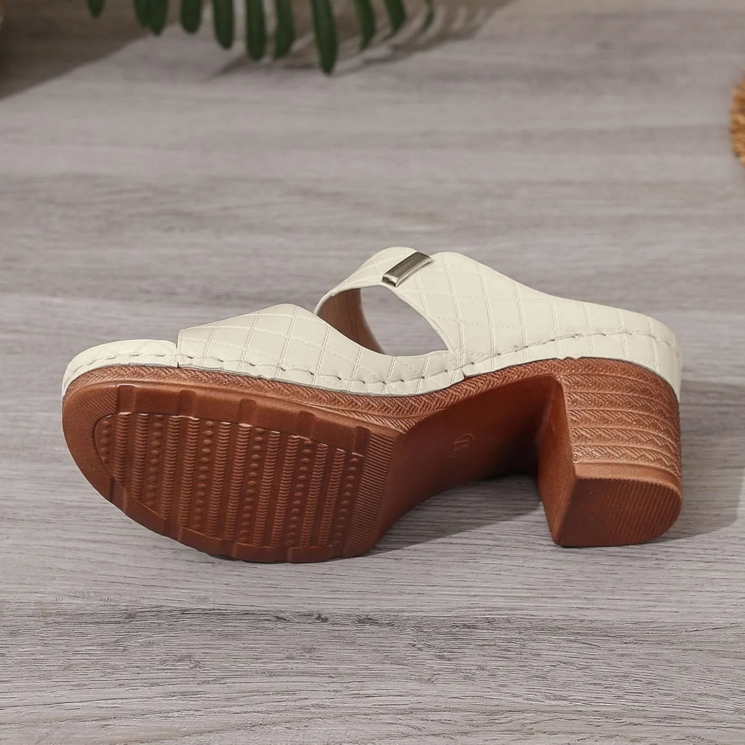 Temperament Chunky Heel Sandals for Women Ankle Strap Wedding Business Dressy Shoes Arch Support Chunky Shoes