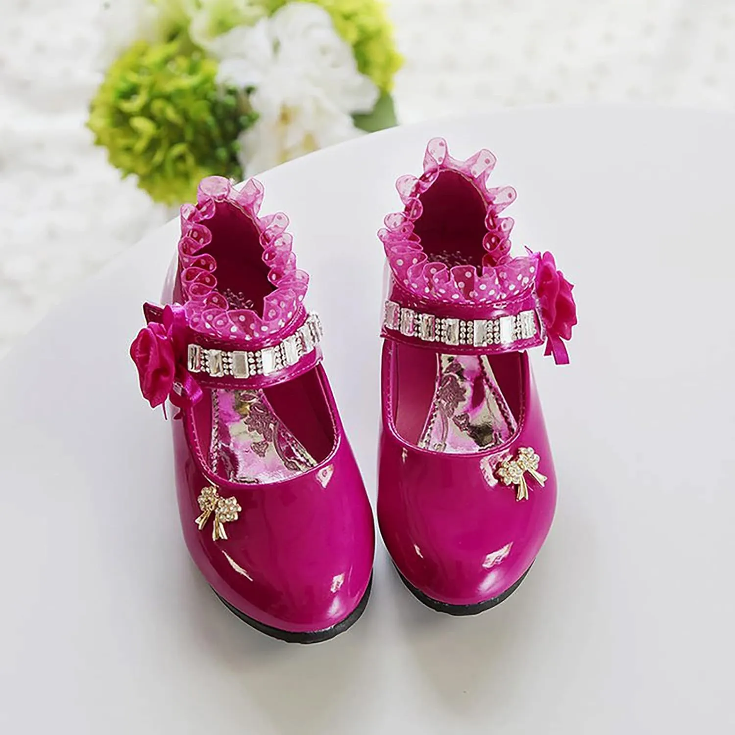 Toddler Dress Shoes,Children Soft Girls Princess Shoes Baby Kid Leather Flower Dance Shoes Baby Shoes Work Shoes