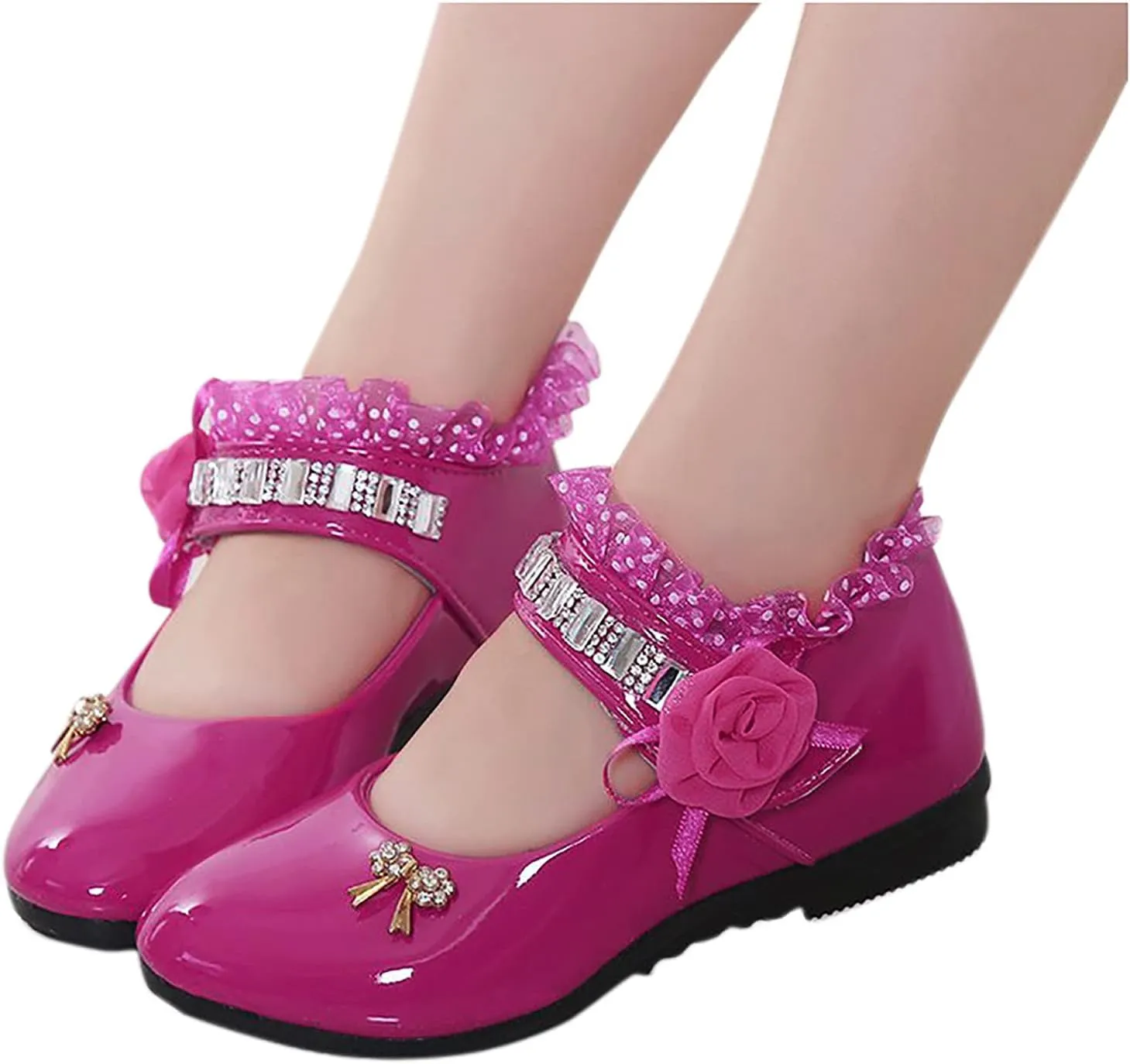 Toddler Dress Shoes,Children Soft Girls Princess Shoes Baby Kid Leather Flower Dance Shoes Baby Shoes Work Shoes