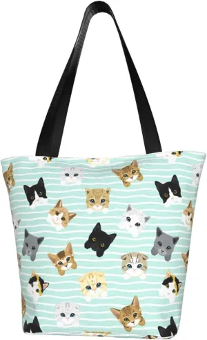 Tote Bag With Zipper Large Women Casual Shoulder Bag Handbag, Reusable Multipurpose Shopping Bag For Women Girls