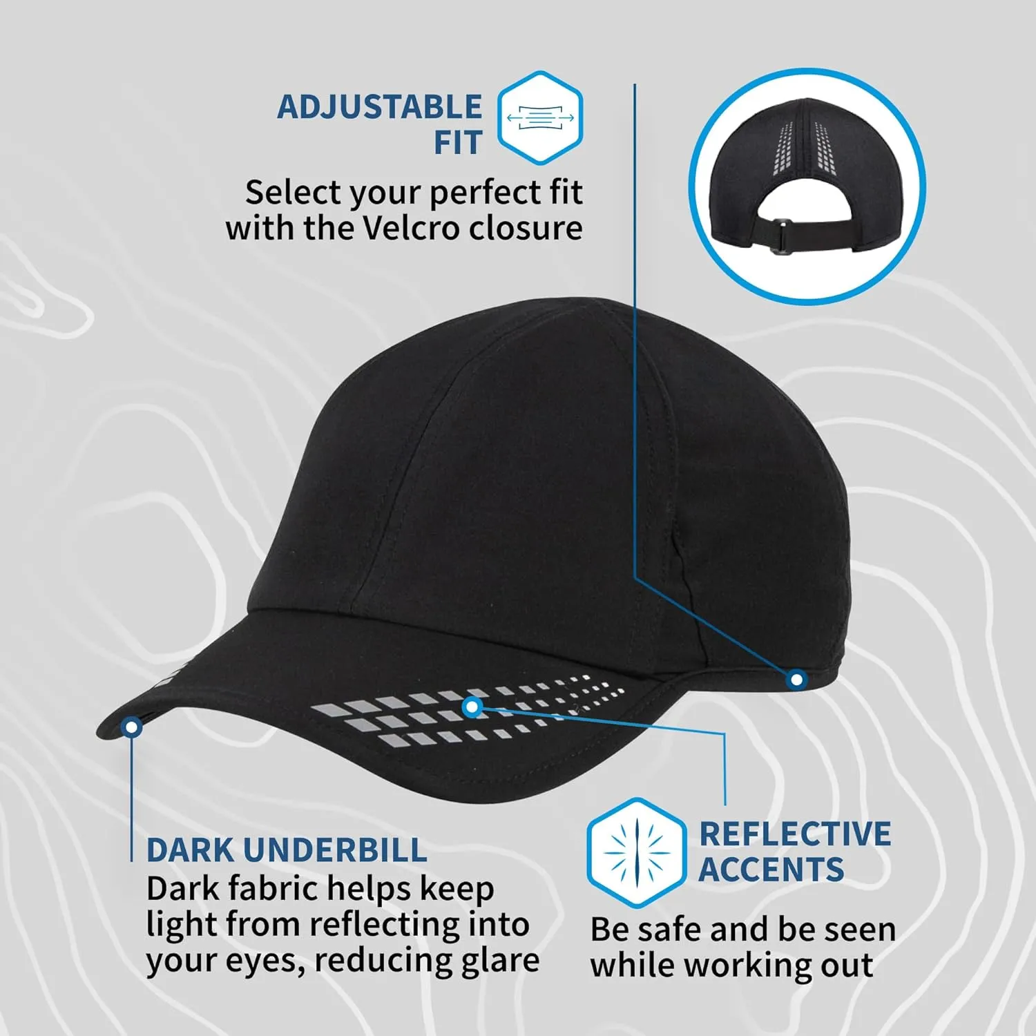 TrailHeads Mens Running Hat with UV Protection | Quick Dry Sports Hats for Men | UPF 50 Hats | Summer Hats for Men
