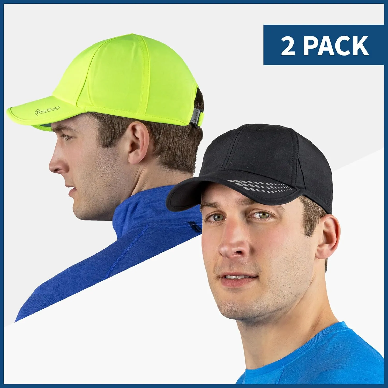 TrailHeads Mens Running Hat with UV Protection | Quick Dry Sports Hats for Men | UPF 50 Hats | Summer Hats for Men
