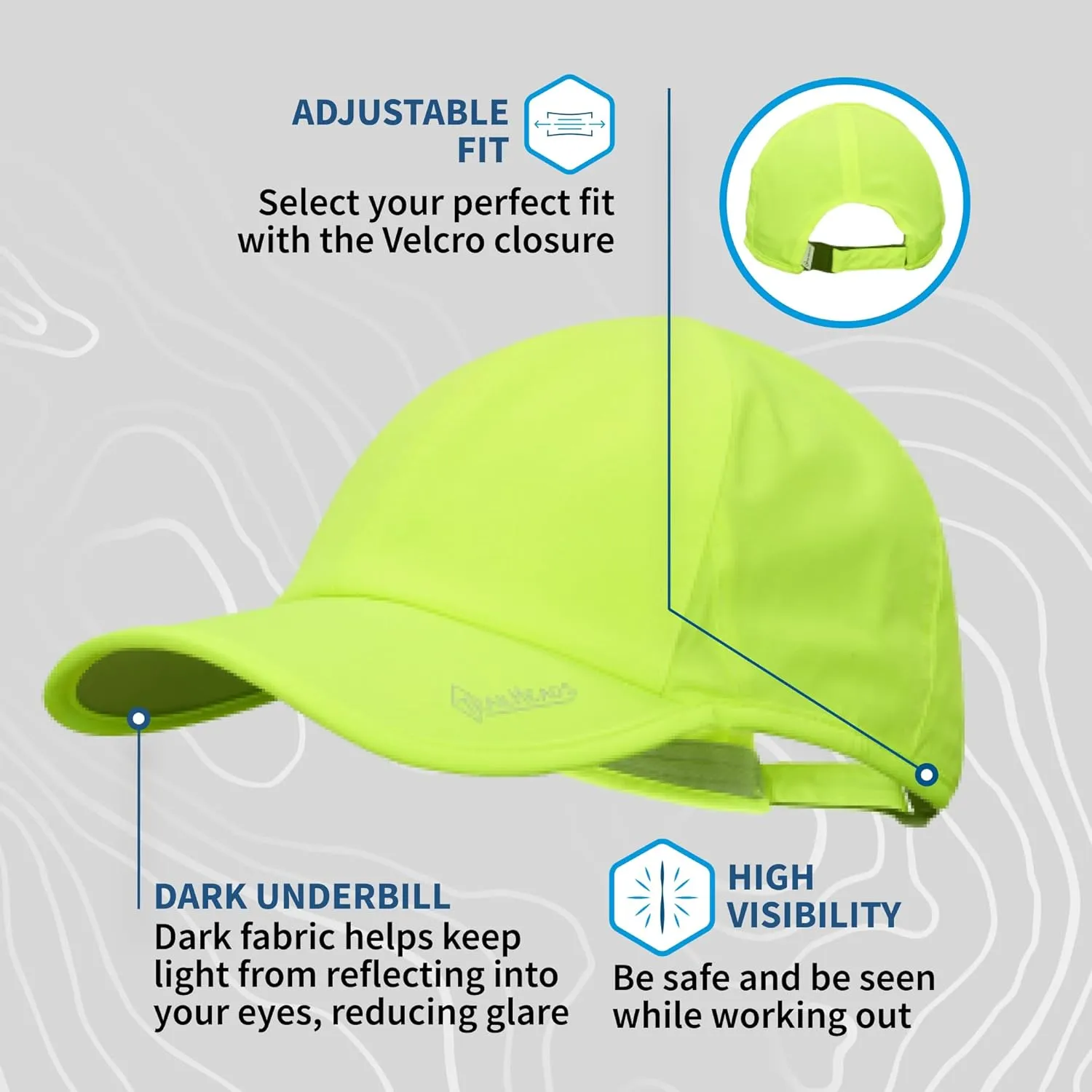 TrailHeads Mens Running Hat with UV Protection | Quick Dry Sports Hats for Men | UPF 50 Hats | Summer Hats for Men