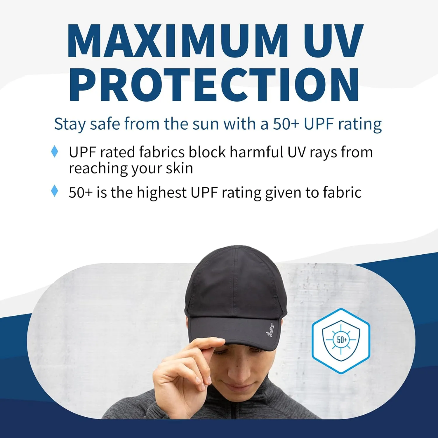TrailHeads Mens Running Hat with UV Protection | Quick Dry Sports Hats for Men | UPF 50 Hats | Summer Hats for Men