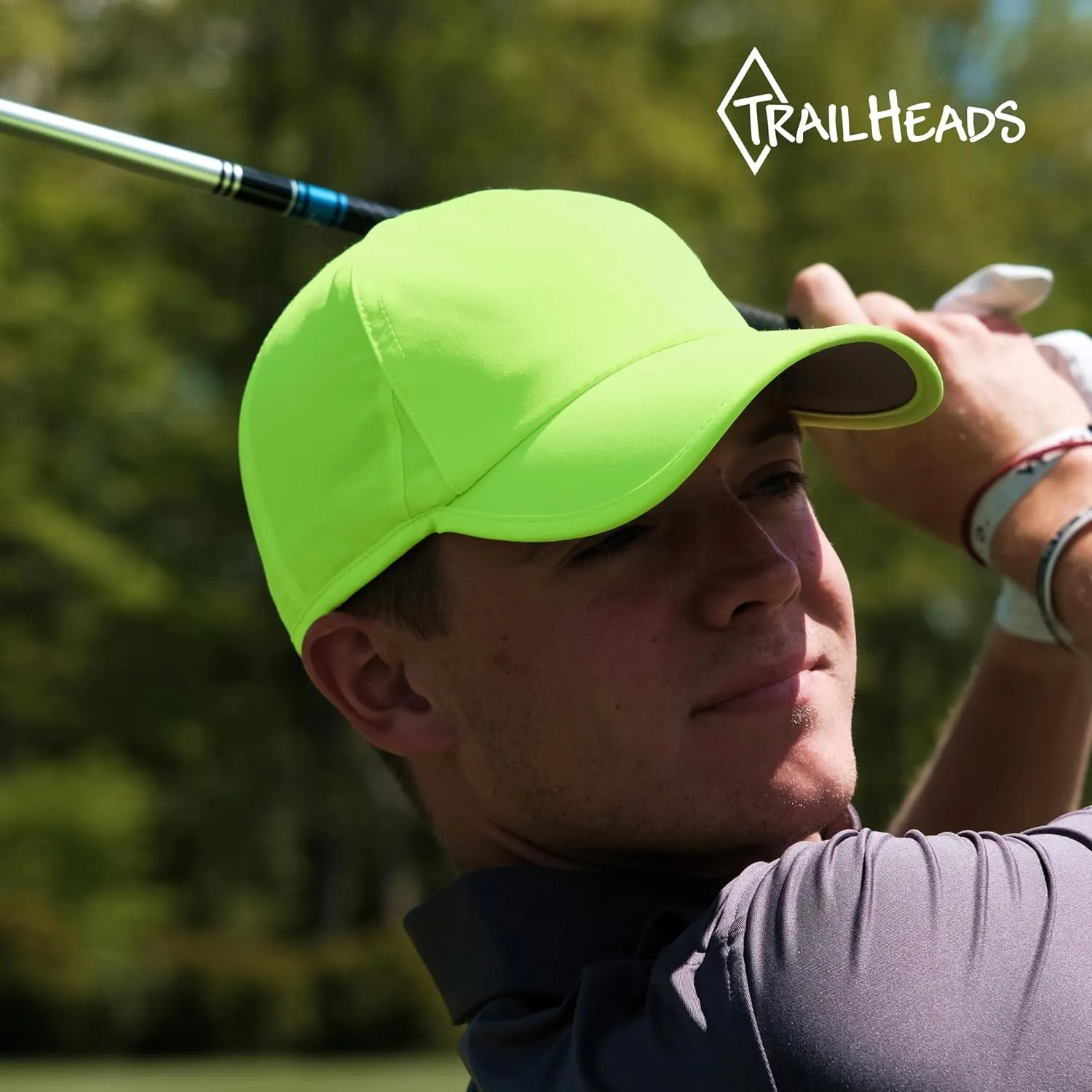 TrailHeads Mens Running Hat with UV Protection | Quick Dry Sports Hats for Men | UPF 50 Hats | Summer Hats for Men