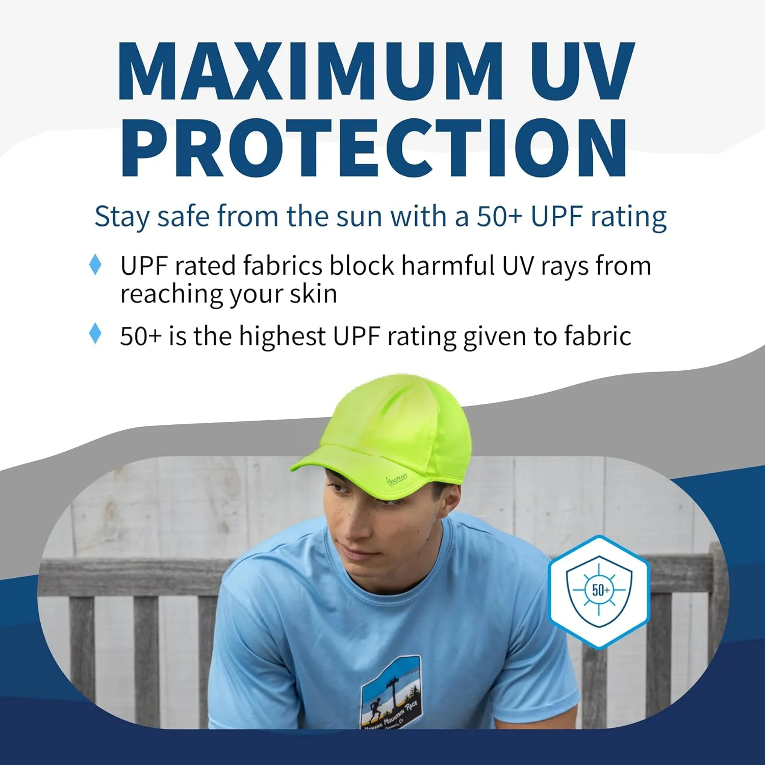 TrailHeads Mens Running Hat with UV Protection | Quick Dry Sports Hats for Men | UPF 50 Hats | Summer Hats for Men