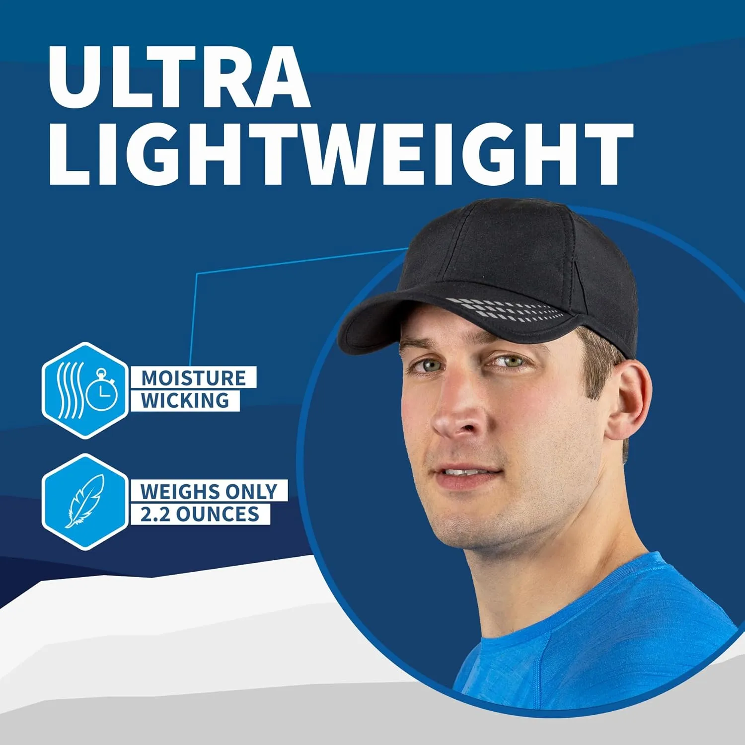 TrailHeads Mens Running Hat with UV Protection | Quick Dry Sports Hats for Men | UPF 50 Hats | Summer Hats for Men