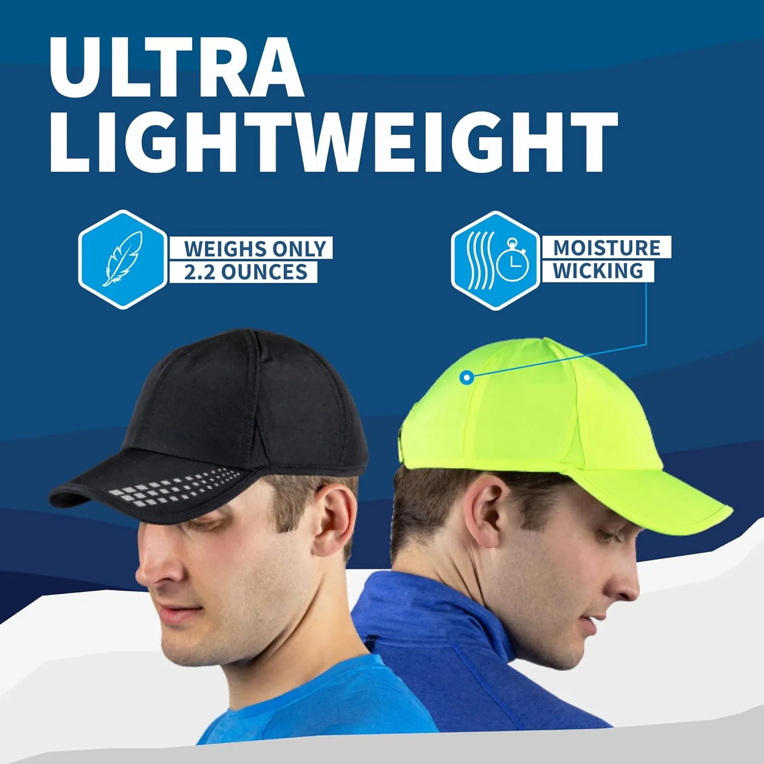 TrailHeads Mens Running Hat with UV Protection | Quick Dry Sports Hats for Men | UPF 50 Hats | Summer Hats for Men