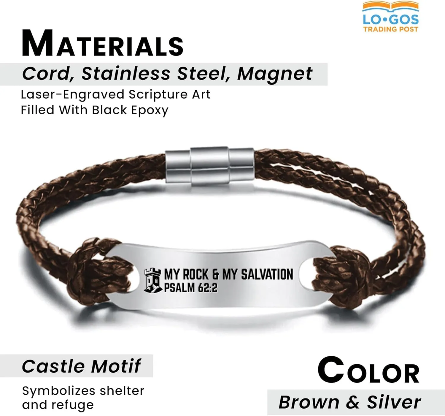 TREE OF LIFE REV. 22:14 Scripture Bracelets, Inspirational Black Leather Bible Verse Bracelet For Men, 9" Inspirational Mens Christian Bracelet As Bible Verse Gifts For Men & Boys