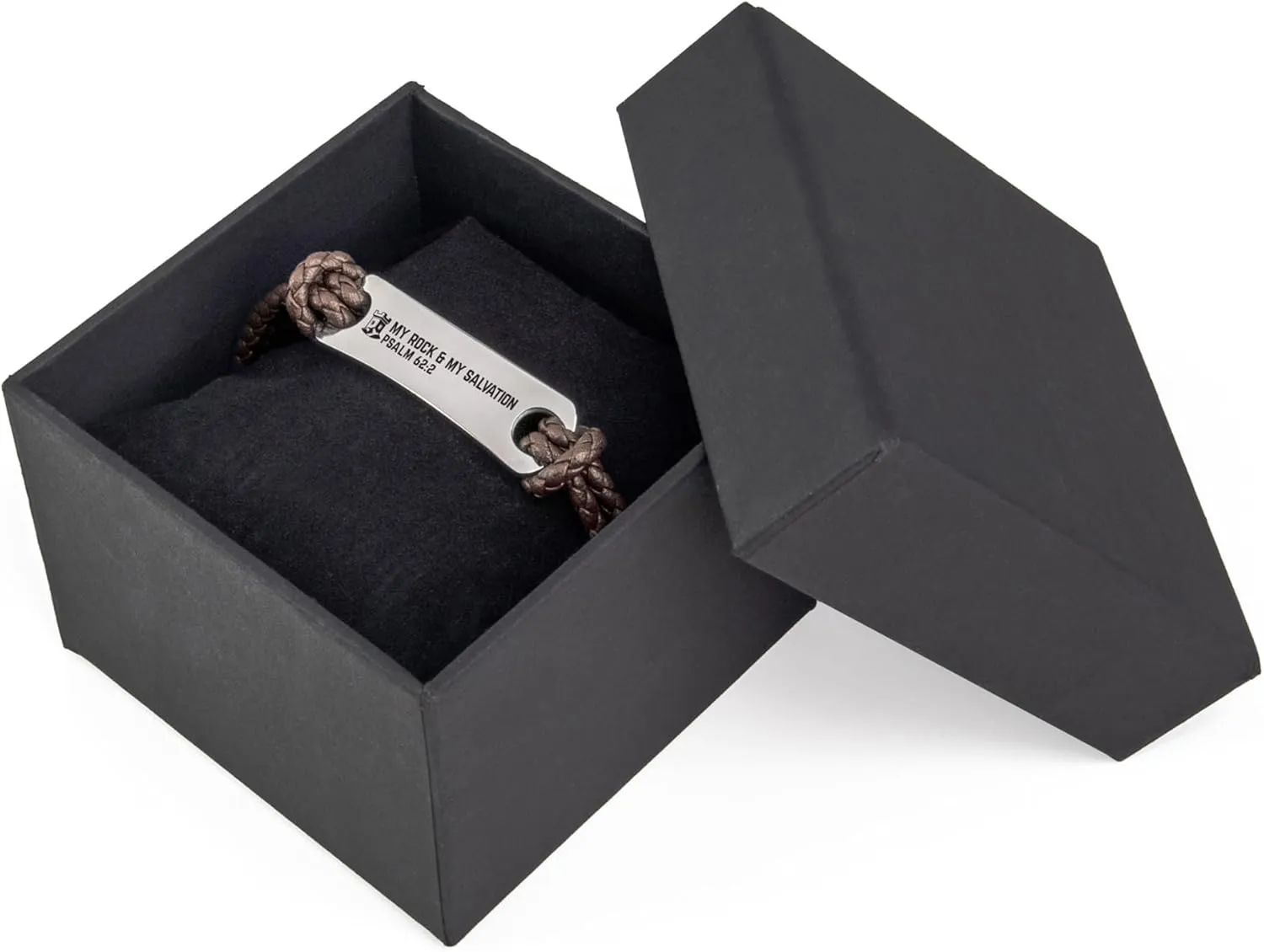 TREE OF LIFE REV. 22:14 Scripture Bracelets, Inspirational Black Leather Bible Verse Bracelet For Men, 9" Inspirational Mens Christian Bracelet As Bible Verse Gifts For Men & Boys