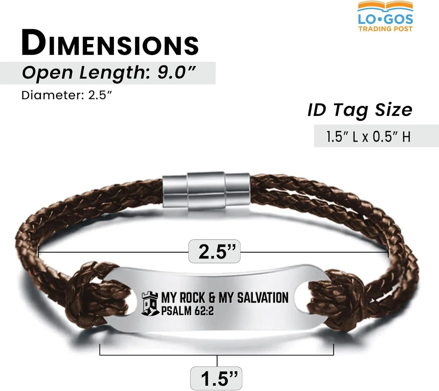 TREE OF LIFE REV. 22:14 Scripture Bracelets, Inspirational Black Leather Bible Verse Bracelet For Men, 9" Inspirational Mens Christian Bracelet As Bible Verse Gifts For Men & Boys