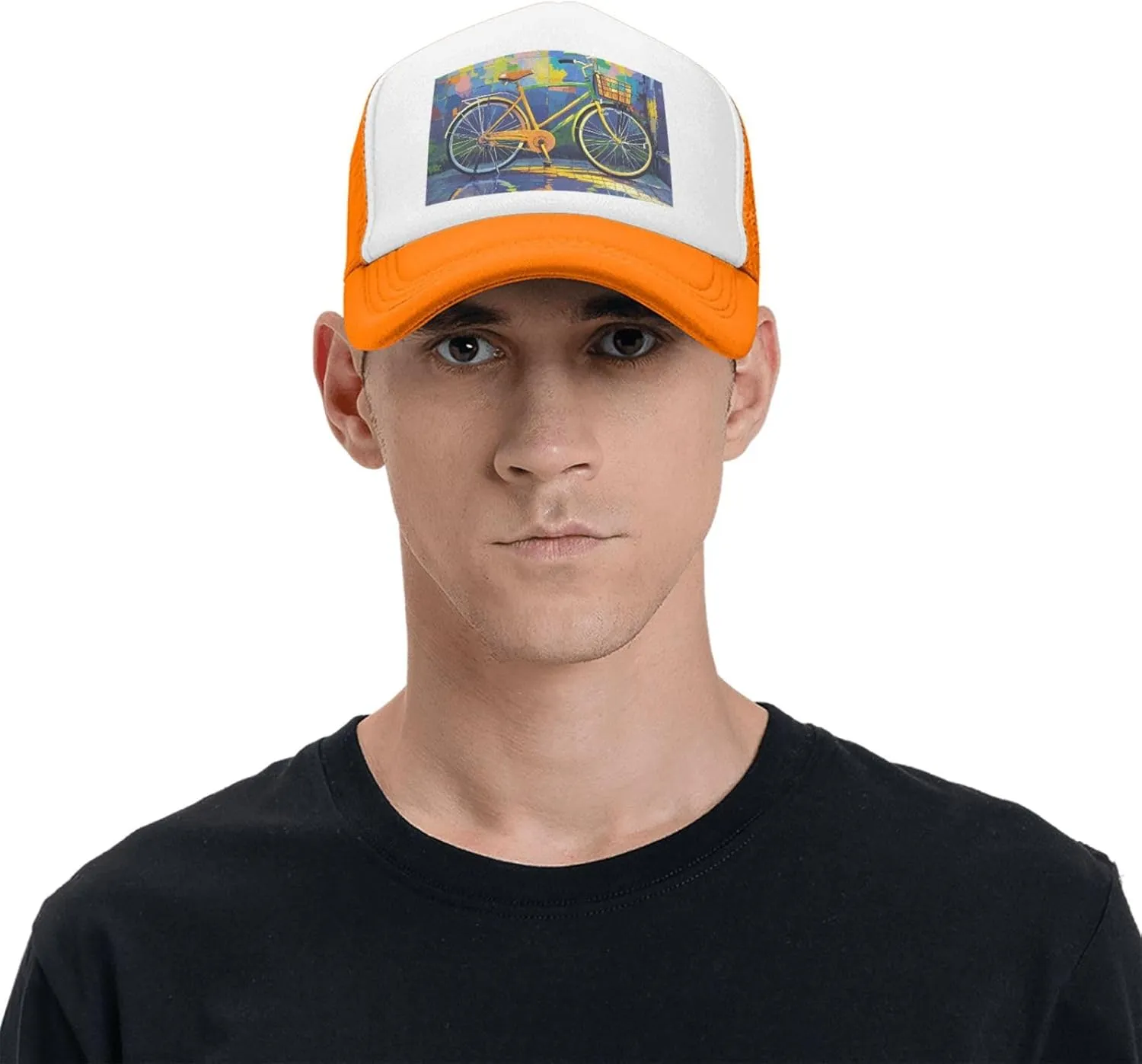 Trucker Hat Colorful Bicycle Baseball Cap Golf Dad Hat Adjustable Snapback Hats for Men Women