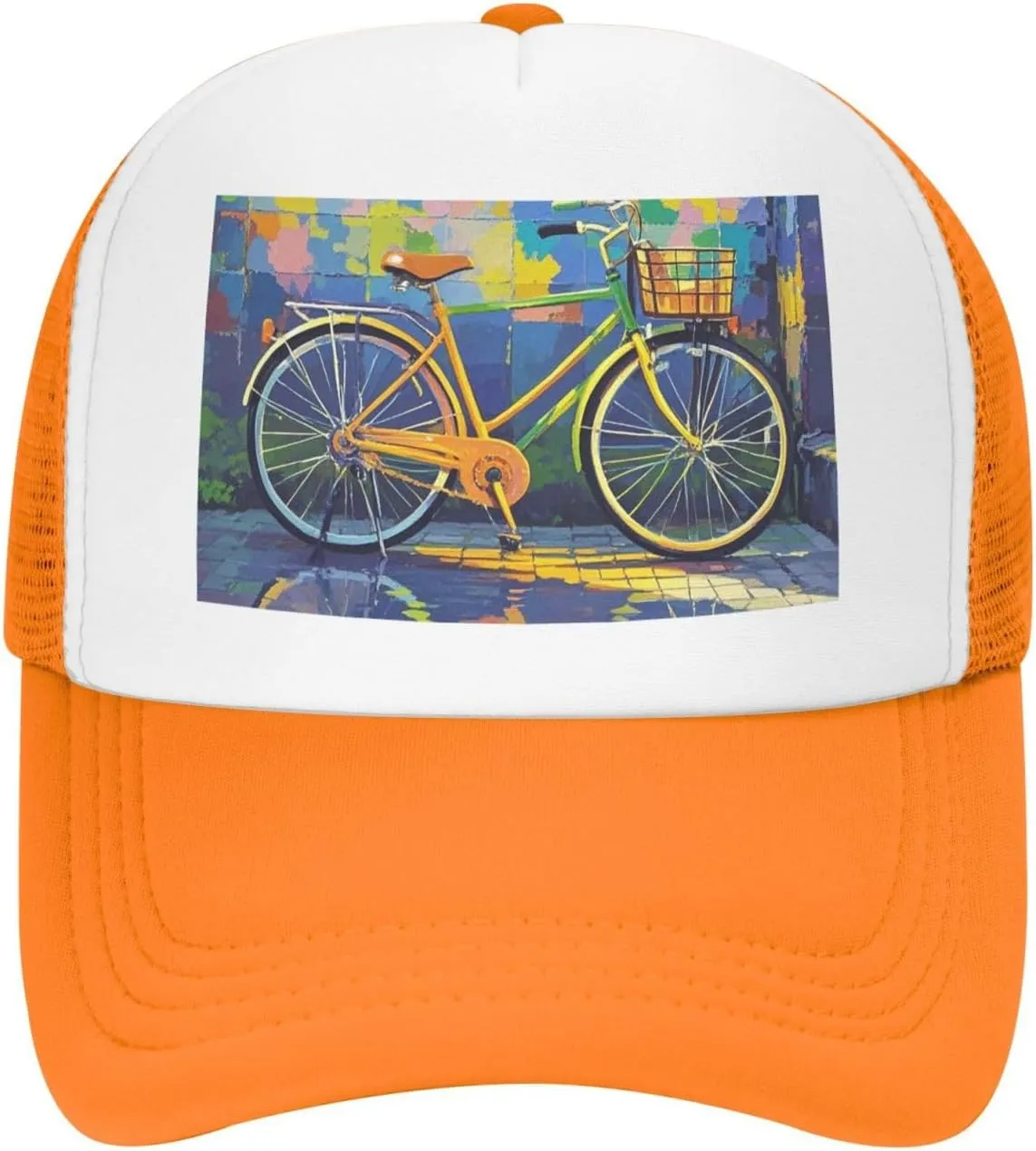 Trucker Hat Colorful Bicycle Baseball Cap Golf Dad Hat Adjustable Snapback Hats for Men Women