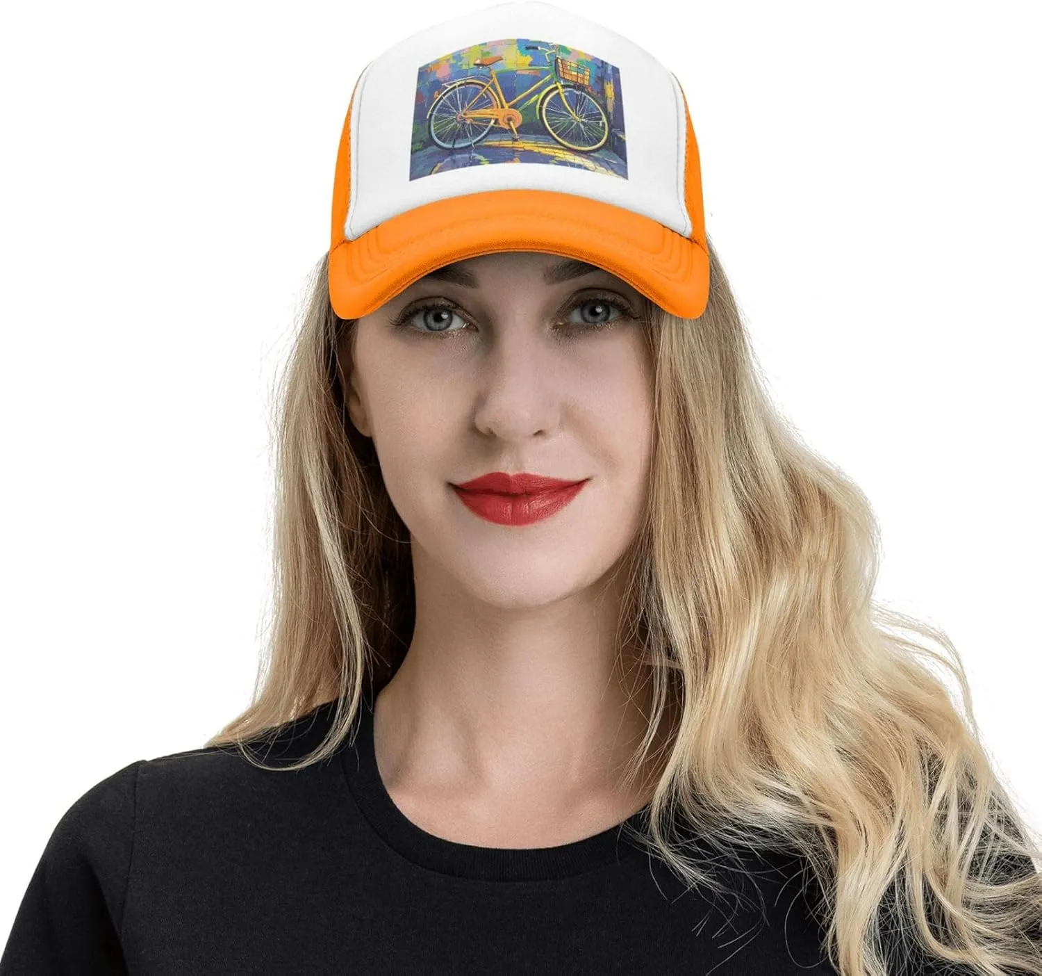 Trucker Hat Colorful Bicycle Baseball Cap Golf Dad Hat Adjustable Snapback Hats for Men Women