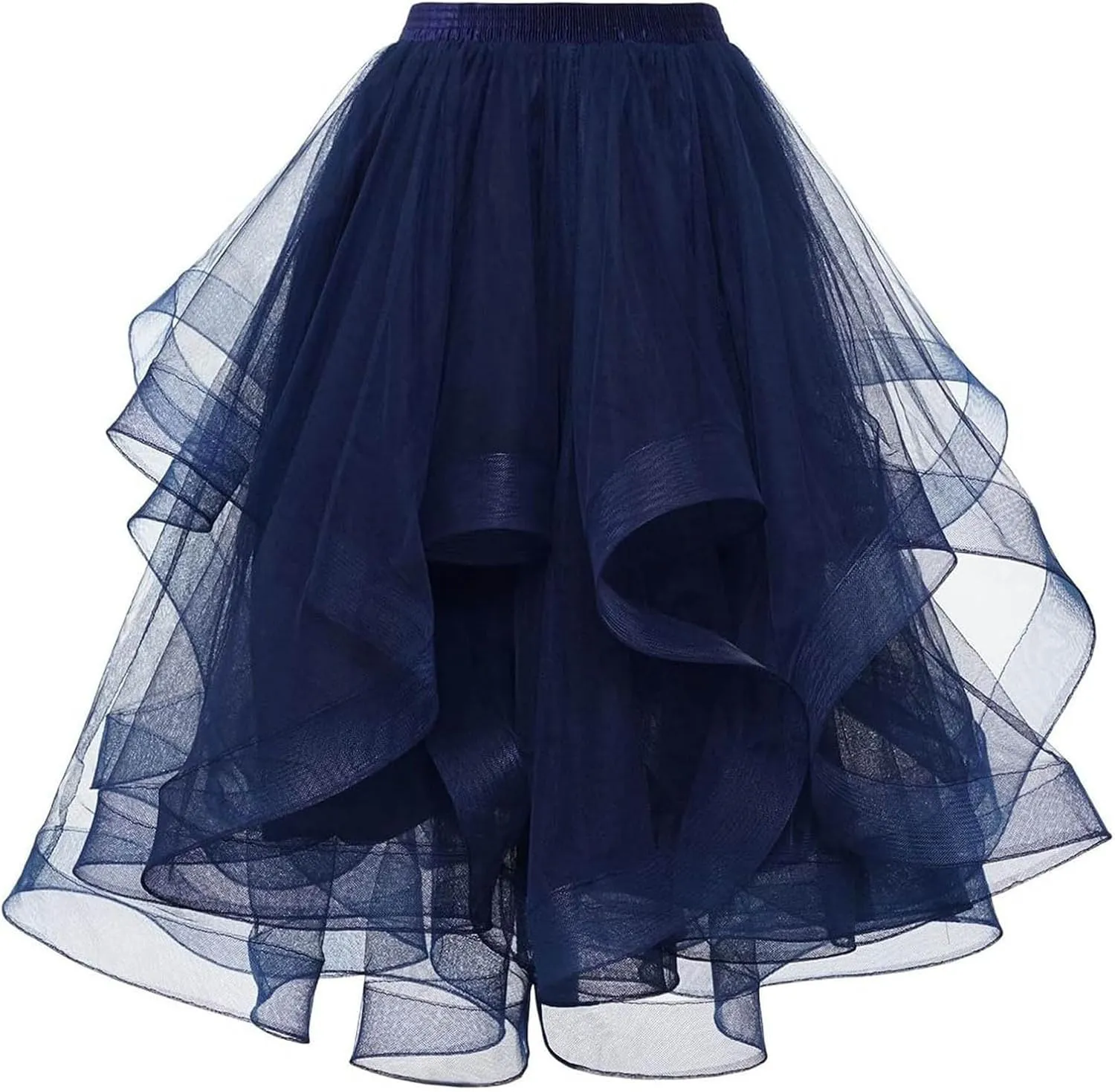Tulle Skirts for Women A Line Elastic Waist Tiered Layered Puffy Midi Long Party Tutu Skirt 2025 Summer Skirts