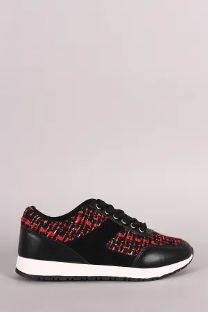 Tweed Round Toe Sneaker