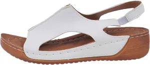 Vacation Sandals for Women Leather Slope Heel Thick Bottom Sandals Fish Mouth Party Wedge Shoes Women