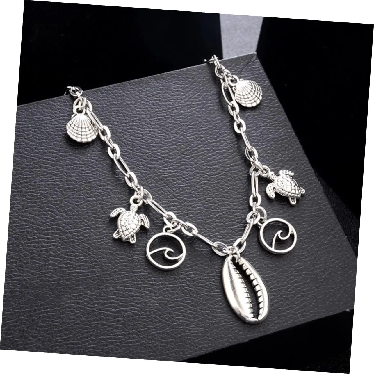 VALICLUD Women's Foot Chain Fashionable Anklets Alloy Anklets Silver Ankle Bracelet Charms Bracelet