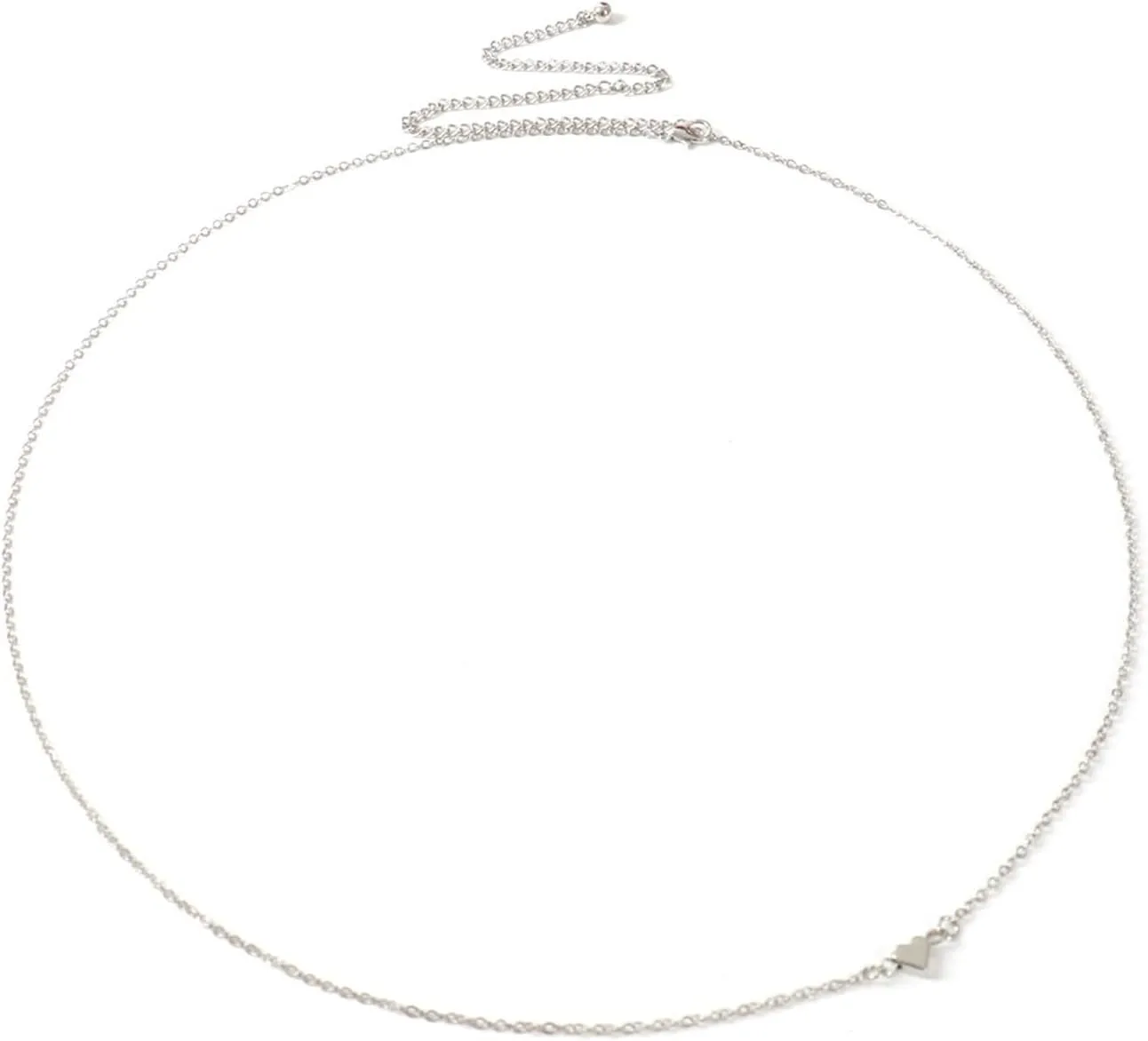 Waist Jewelry Chains, Heart Adjustable Body Chains for Women Bikini, Silver/Gold Belly Necklace