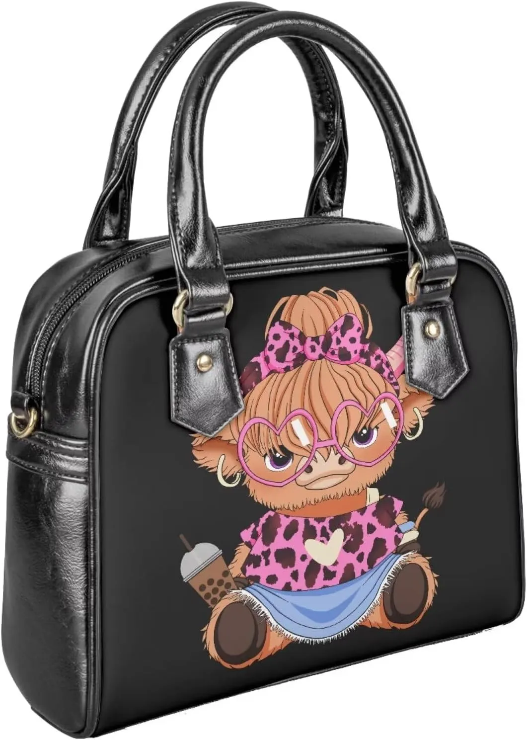 Waterproof Purses and Handbags for Women, Tote Shoulder Bag Satchel Purse PU Leather Top Handle Bag