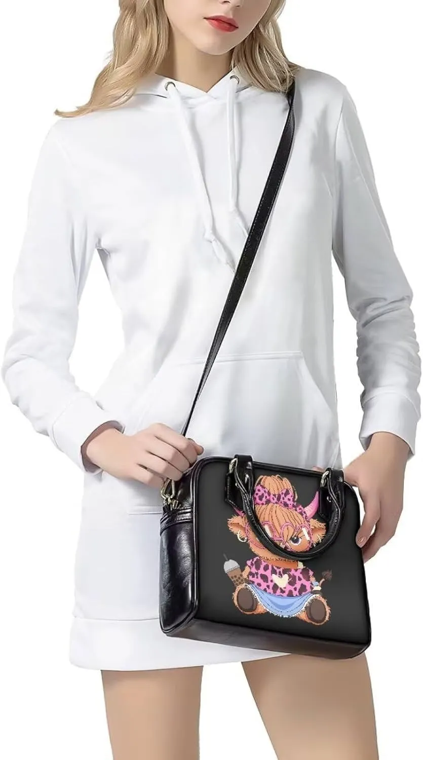 Waterproof Purses and Handbags for Women, Tote Shoulder Bag Satchel Purse PU Leather Top Handle Bag
