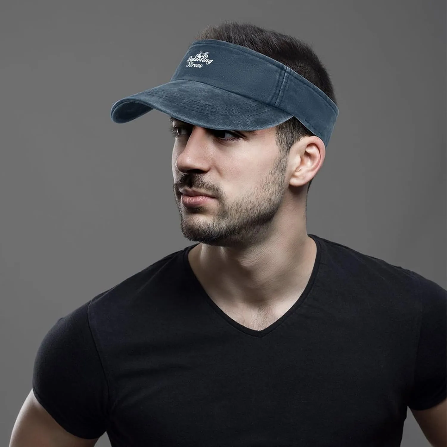 Weapon of Stress Reduction Biking Sun Visor Sport Dad Cap Denim Hat Adjustable Cooling Empty Top Caps for Adult