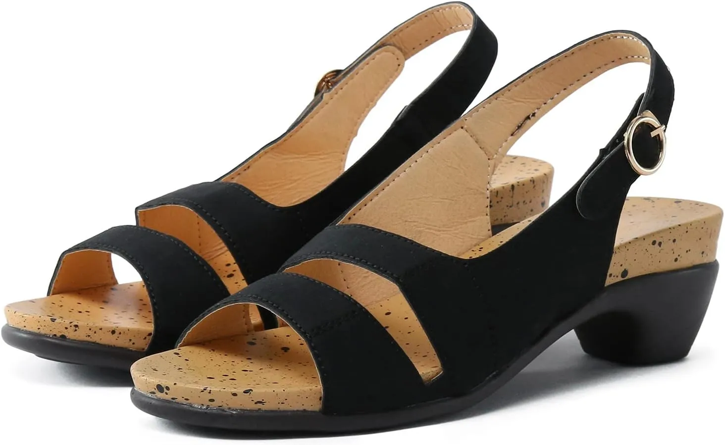 Wedge Sandals for Women 2025 Dressy Comfy Elegant Low Heel Open Toe Breathable Ankle Strap Sandals with Adjustable Buckle