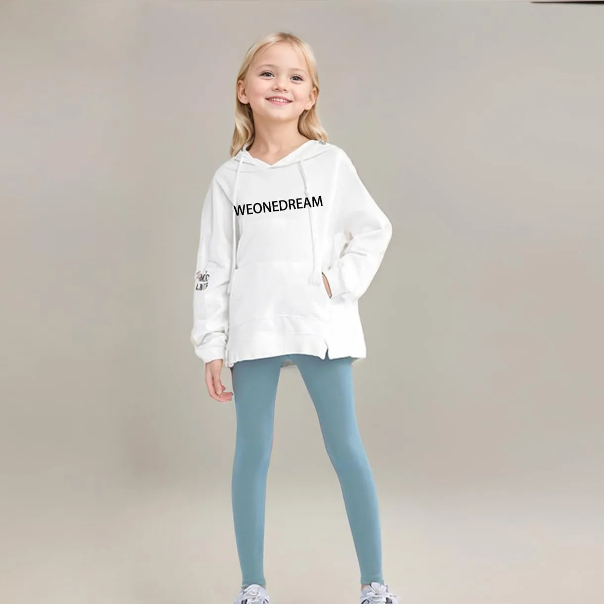 WEONEDREAM Girls Stretchy Leggings Toddler Girls Long Pants Spandex Leggings for Athletic Yoga Biking Dance