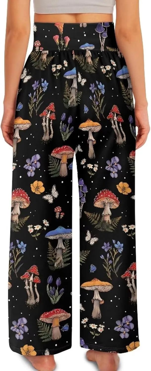 Wide Leg Trouser Pants for Women Plus Size Yoga Pants High Waist Casual Lounge Pant