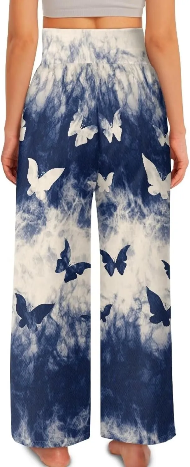 Wide Leg Trouser Pants for Women Plus Size Yoga Pants High Waist Casual Lounge Pant