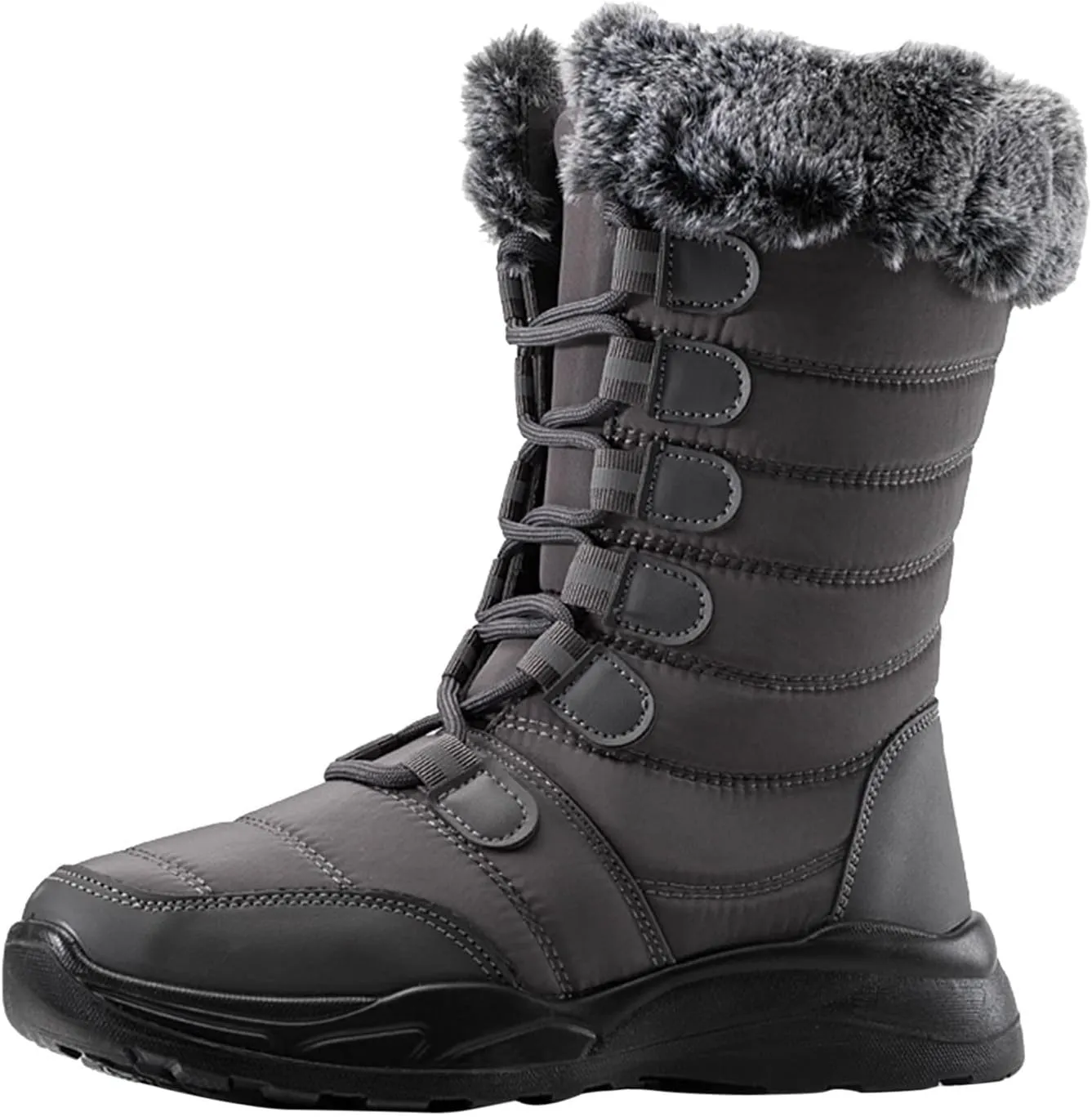 Winter Snow Boots for Women 2023 Womens Black Snow Boots Womens Snow Pants Waterproof Insulated Womens Waterproof Insulated Boots Wide Calf Botas De Invierno Para Mujer Tacon Alto