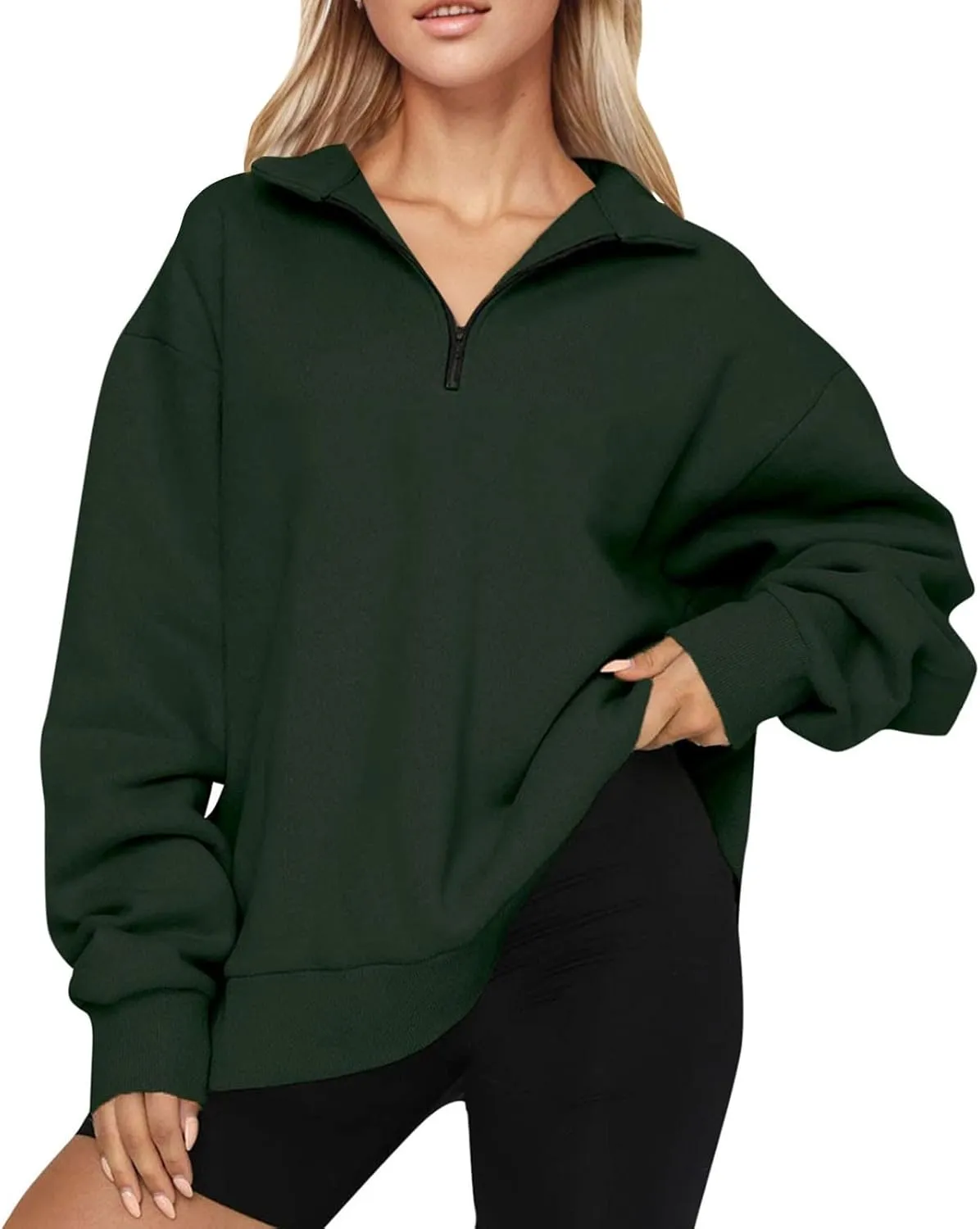 Women Oversized Sweatshirts Hoodies Trendy Zip Pullover Long Sleeve Fall Outfits Clothes 2024