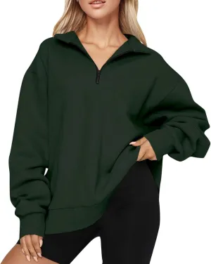 Women Oversized Sweatshirts Hoodies Trendy Zip Pullover Long Sleeve Fall Outfits Clothes 2024