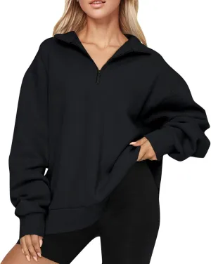 Women Oversized Sweatshirts Hoodies Trendy Zip Pullover Long Sleeve Fall Outfits Clothes 2024