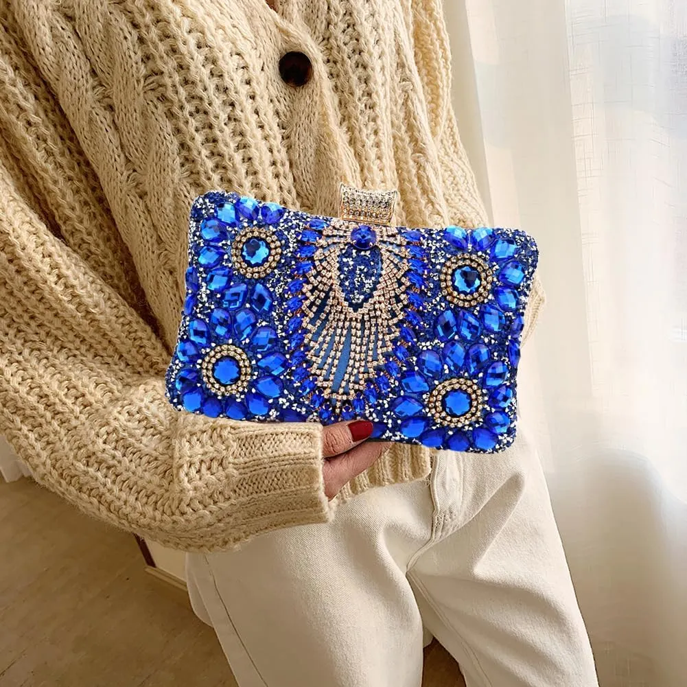 Women Shoulder Bag Rhinestones Shinny Crossbody Bag Glitter Evening Bags for Parties Wedding Clubs