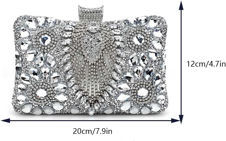 Women Shoulder Bag Rhinestones Shinny Crossbody Bag Glitter Evening Bags for Parties Wedding Clubs