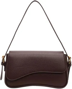 Women Shoulder Bag Simple Saddles Bag PU Leather Messenger Bag Shopping Bag Retro Crossbody Bag for Autumn Winter