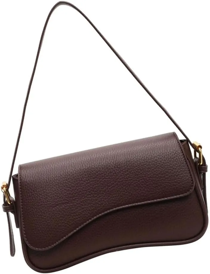 Women Shoulder Bag Simple Saddles Bag PU Leather Messenger Bag Shopping Bag Retro Crossbody Bag for Autumn Winter