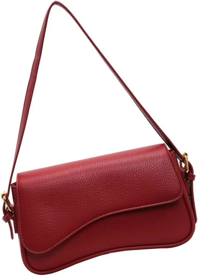 Women Shoulder Bag Simple Saddles Bag PU Leather Messenger Bag Shopping Bag Retro Crossbody Bag for Autumn Winter