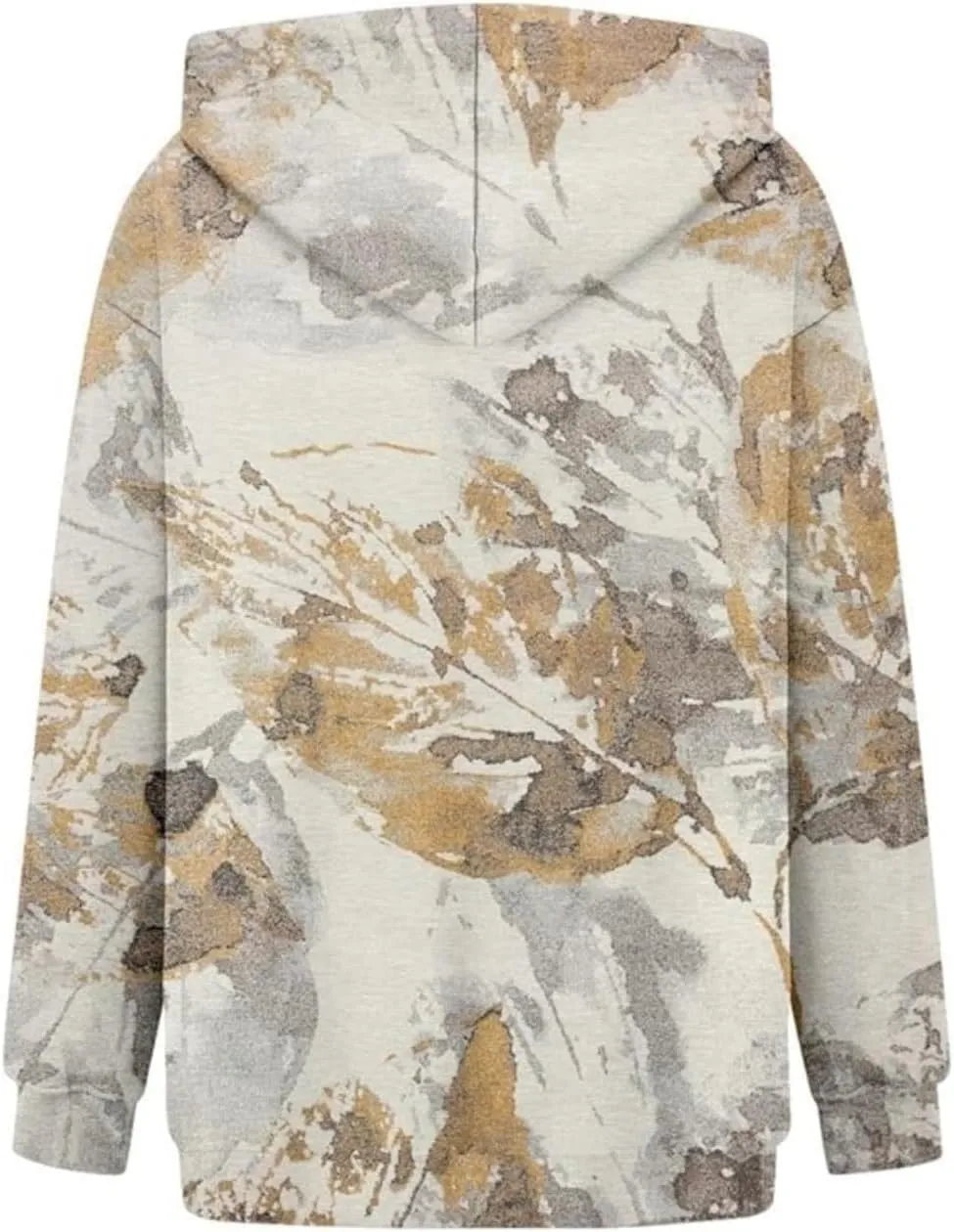 Women's Camo Hoodie Maple-Leaf Print Oversized Sweatshirt Fleece Hoodies Long Sleeve Sweaters Pullover Fall Outfits