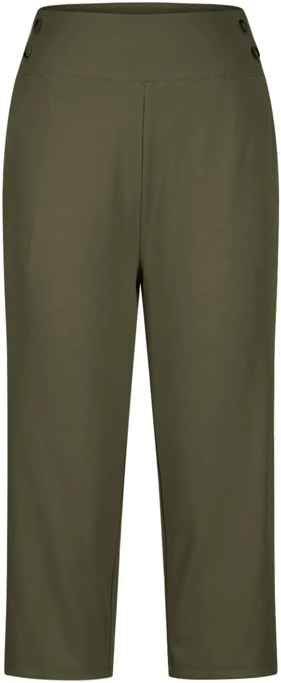 Womens Capri Trousers High Waist Slim Fit Smart Casual Dress Cropped Pants Oversize Fashion Office Business Wokrwear Capris
