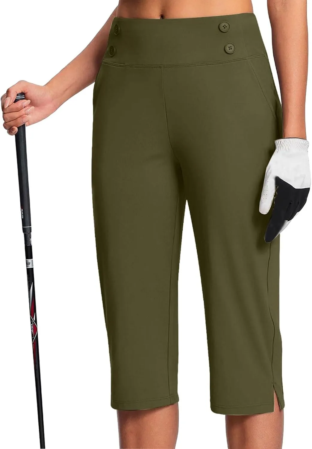 Womens Capri Trousers High Waist Slim Fit Smart Casual Dress Cropped Pants Oversize Fashion Office Business Wokrwear Capris