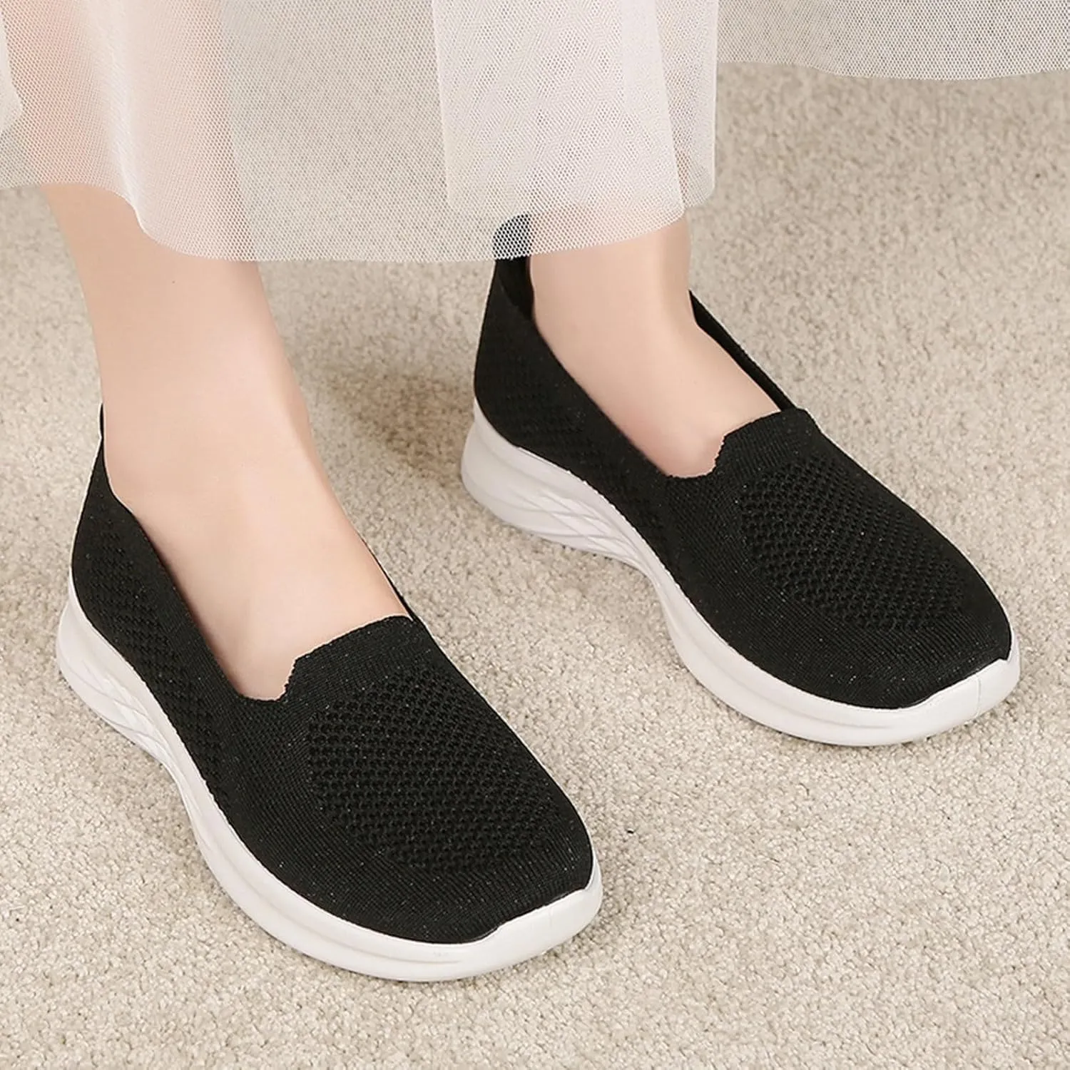 Womens Casual Shoes with Comfortable Design Stylish Thong Sandals Daily Wear Ideal Spring Girls Side Zip Athletic