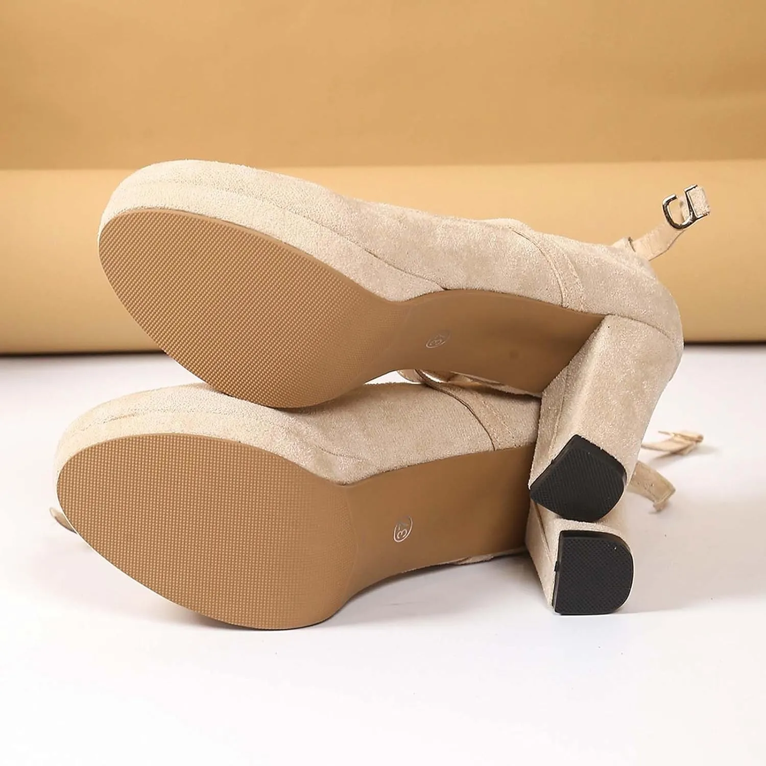 Women's Elegant High Heels Pointed Toe Dress Shoes for Ladies Comfortable Chunky Heel Party Wedding Wear Spring
